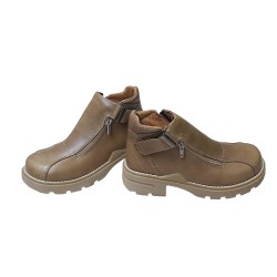 Botin Moda Joven Mujer Piel Taupe