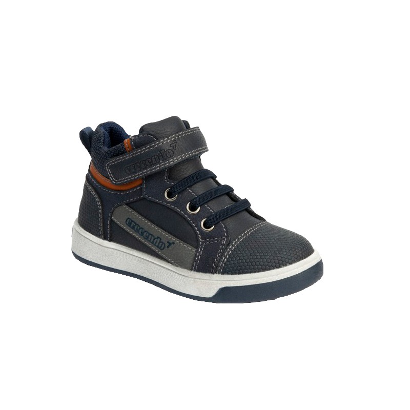 CRECENDO. Bota Velcro Sport Casual Niño Marino
