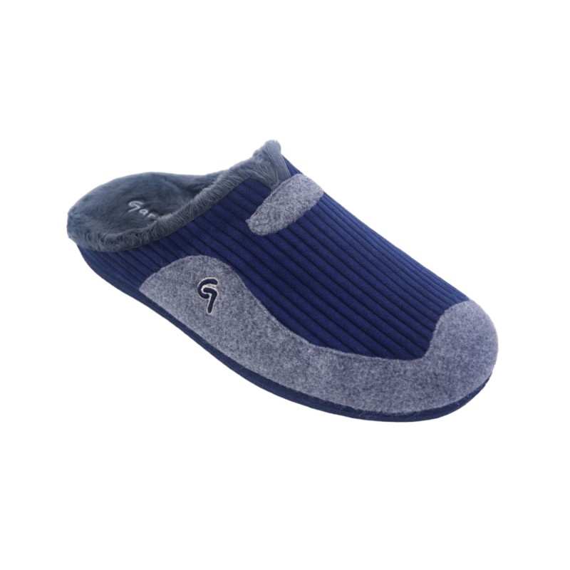 copy of Zapatilla Cerrado Casa Hombre Plantilla Confort Marino-Gris. Garzon