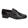 Zapato Almansa Trenzado Piel Ancho Negro. JR Jimenez