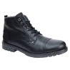 Dj Santa Bota Joven Moda Hombre En Piel Negro