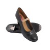 Zapato Pasos de Baile Piel Negro, Con Clavos .