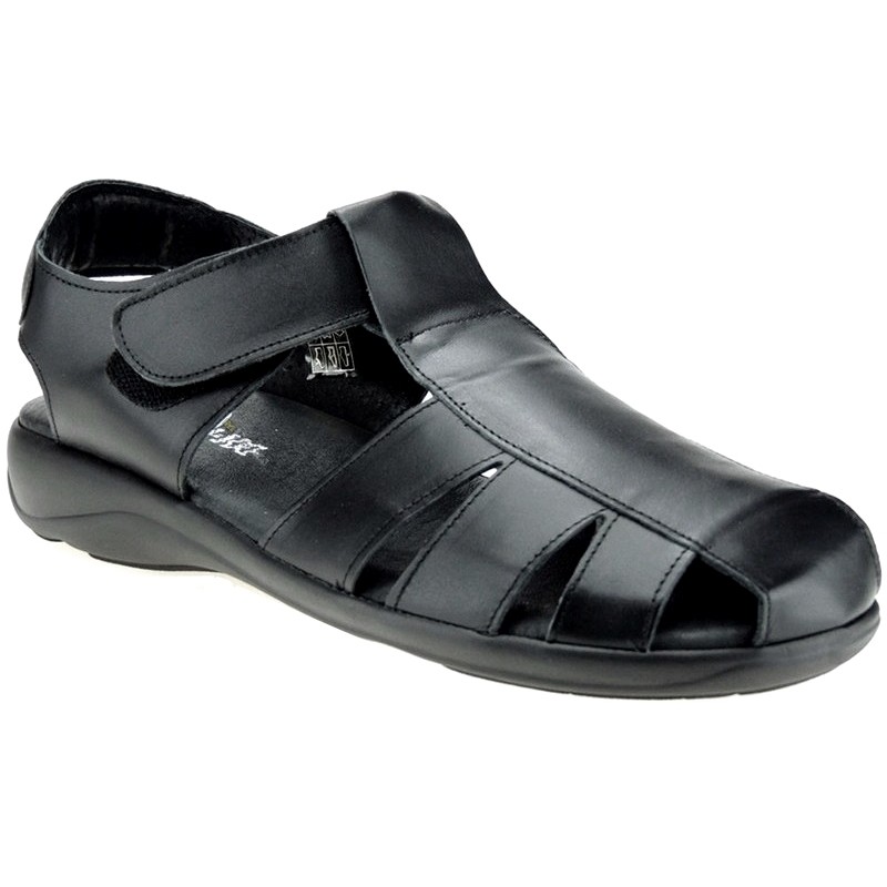 Duendy Sandalia Cómoda de Hombre Piel Negra