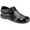 Duendy Sandalia Cómoda de Hombre Piel Negra