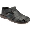 Duendy Sandalia Cómoda de Hombre Piel Marrón.