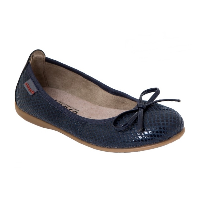 XIQUETS. Bailarina Para Niña En Piel Azul Lavable