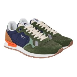 Zapatilla Pepe Jeans Brit Mix Casual Hombre Kaki