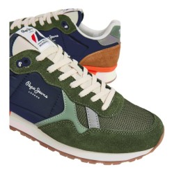 Zapatilla Pepe Jeans Brit Mix Casual Hombre Kaki