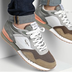 copy of Zapatilla Pepe Jeans Brit Mix Casual Hombre Kaki