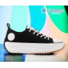 Yumas Sneaker Casual Mujer Lona Negro