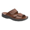 Sandalia Velcros Hombre Cómoda Piel Miel.