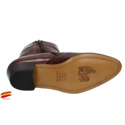 Bota Hombre Tacón Cubano Piel Jacinto