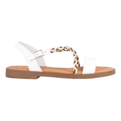 copy of Marila Sandalia Plana De Mujer Piel Negro