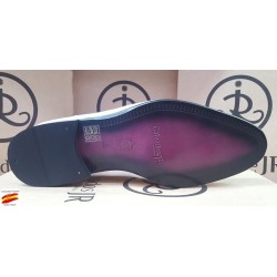 Zapato Novio Hombre Piel Charol Beig . JR Almansa