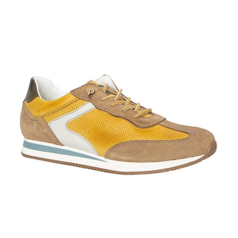 Zapato Vestir Sport Piel Azul. Dj Santa