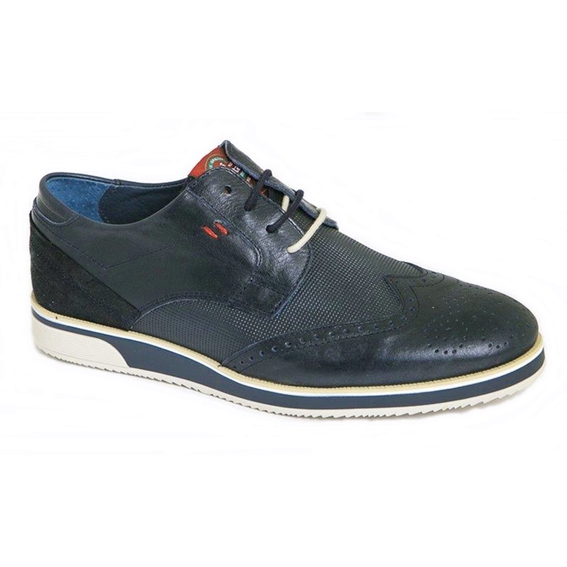 DJ Zapato Vestir Sport Piel Azul