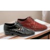 Zapato Cordón En Piel Trenzado Negro Ancho. JR Almansa