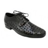 Zapato Almansa Trenzado Piel Ancho Negro. JR Jimenez