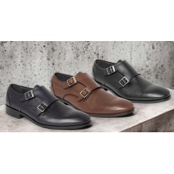Fenatti Almansa Zapato Piel Vestir Con Hebillas Para Hombre