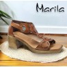 Marila Sandalia Mujer En Piel Negro