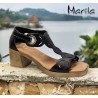 copy of Marila Sandalia Mujer En Piel Negro