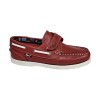 S@kut Nautico Niño Piel Rojo Con Velcro