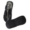 Sandalia Confort Con Cremallera Piel Negro