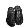 Sandalia Confort Con Cremallera Piel Negro