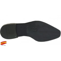 Zapato de Hombre Original para Vestir Elegante Piel Charol-Grabada Negro-Azul. Fenatti