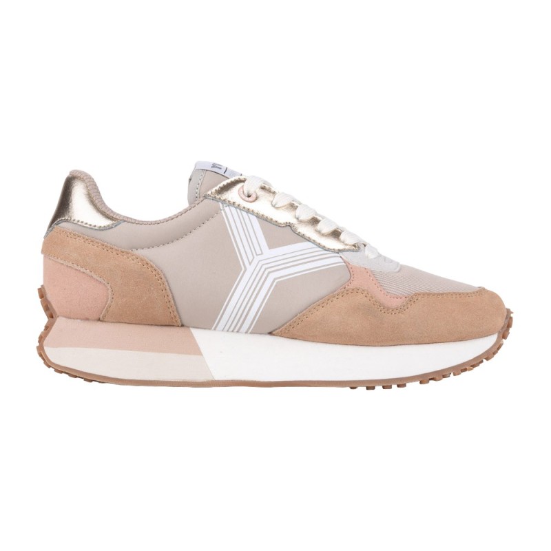 Yumas Zapatilla Sneaker Mujer Piel Beig