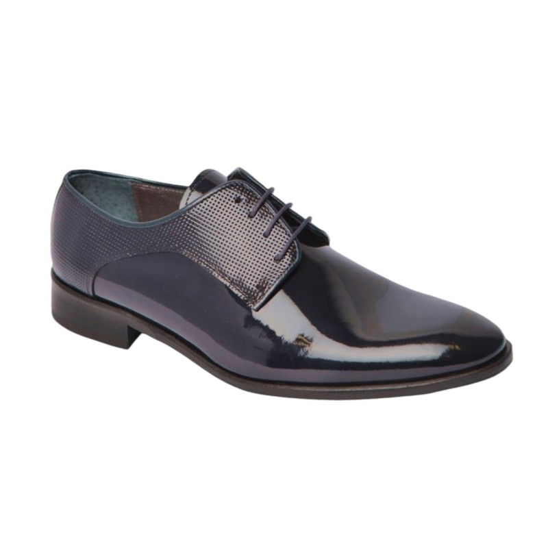 Fenatti Zapato Para Novio Piel Charol Azul