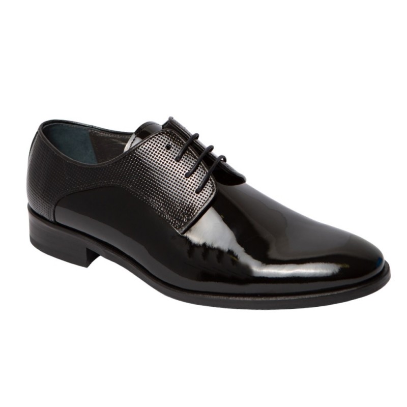 Fenatti Zapato Para Novio Piel Charol Negro