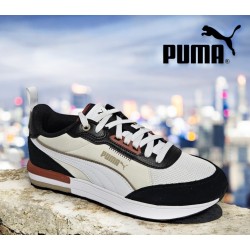Puma R22 Zapatilla Sport Hombre Blanca Negra