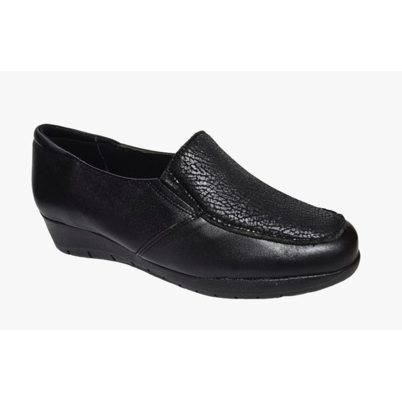 Duendy Zapato Confort Para Mujer Piel-Licra