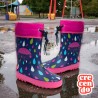 copy of Botas Agua Niña Gato-Corazones Gris-Rosa. Crecendo