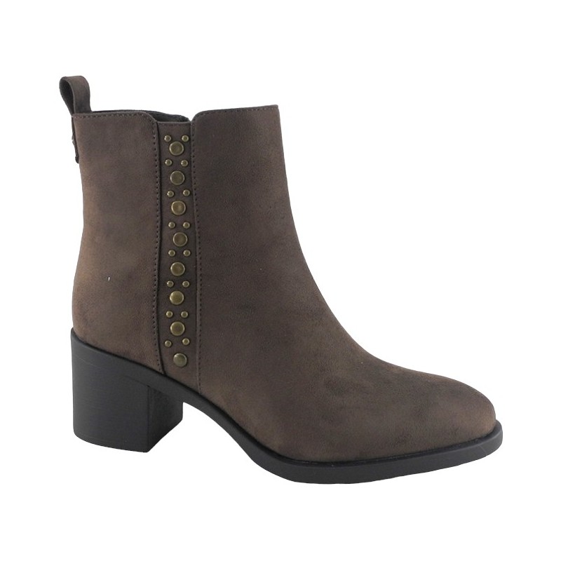 Amarpies Botin Moda Mujer Taupe