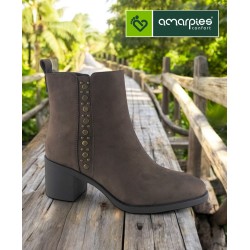 Amarpies Botin Moda Mujer Taupe