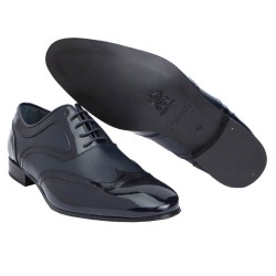 Fenatti Zapato Almansa Novio Piel Charol Azul Marino.