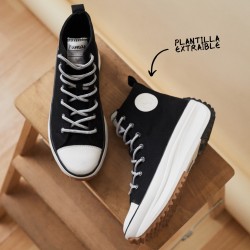 Yumas Sneaker Bota Casual Mujer Lona