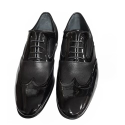 Fenatti Zapato Almansa Para Novio Piel Charol Negro